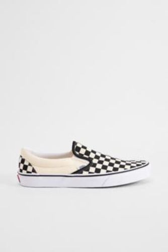 White Checkerboard Slip-On Trainers - Shoe UK 9 at Urban Outfitters - Vans - Modalova