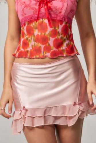 Pink Satin Rara Skirt - Pink XS at Urban Outfitters - Archive At UO - Modalova