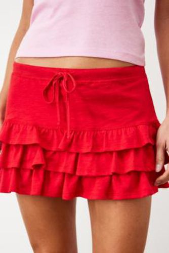 Red Ruffle Mini Skirt - Red S at Urban Outfitters - Archive At UO - Modalova