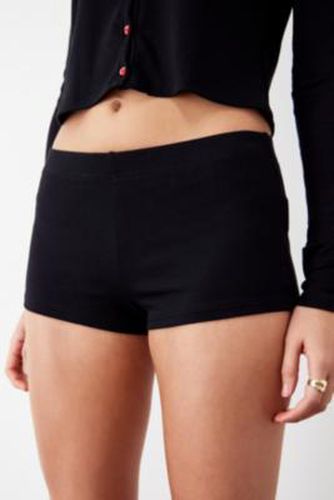 Black Ribbed Micro Shorts - Black XL at Urban Outfitters - Archive At UO - Modalova