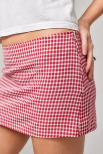 Jessie Gingham Mini Skirt - Red 2XS at Urban Outfitters - Archive At UO - Modalova