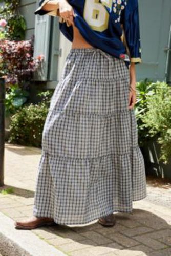 Randy Check Maxi Skirt - Blue XS at Urban Outfitters - Archive At UO - Modalova