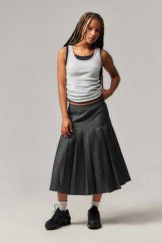 Hettie Pleated Midi Skirt - Dark Grey XS at Urban Outfitters - Archive At UO - Modalova