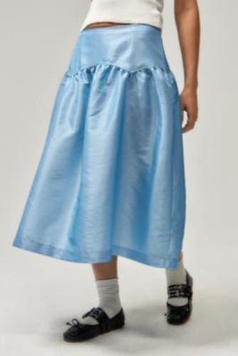 Blue Taffeta Remi Midi Skirt - Light Blue XS at Urban Outfitters - Archive At UO - Modalova