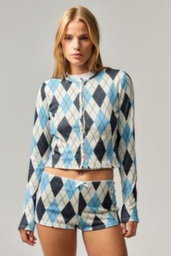 Argyle Cardigan - Blue XS at Urban Outfitters - Archive At UO - Modalova