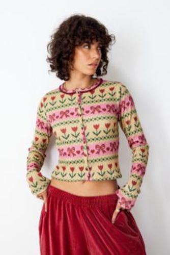 Butter Bow Cardigan - Yellow 2XS at Urban Outfitters - Archive At UO - Modalova