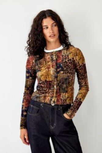 Patchwork Velvet Cardigan XS at Urban Outfitters - Archive At UO - Modalova