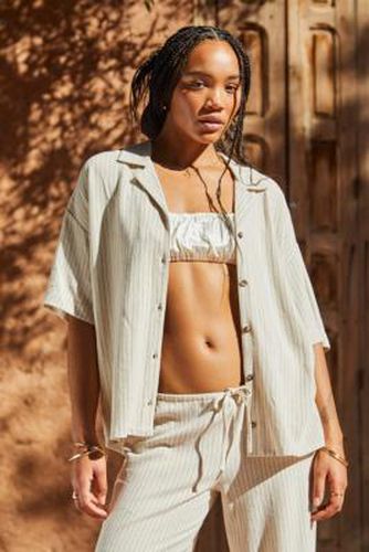 White Stripe Linen Shirt - Beige M at Urban Outfitters - Archive At UO - Modalova