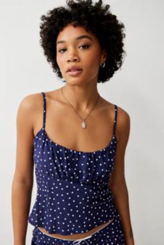 Jessie Polka Dot Linen Cami - Navy S at Urban Outfitters - Archive At UO - Modalova