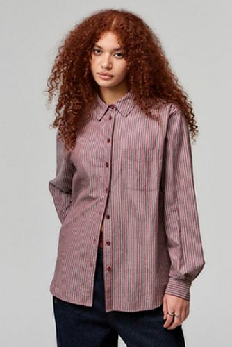 Red Stripe Long Sleeve Shirt - Red M at Urban Outfitters - Archive At UO - Modalova