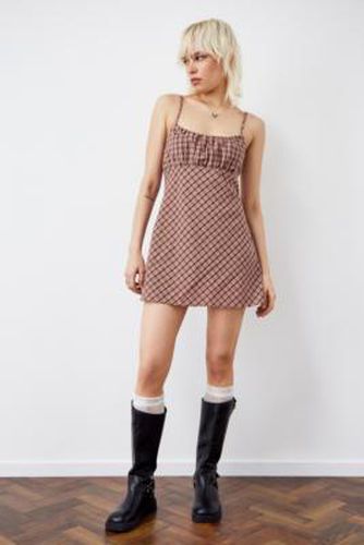 Red Check Jessie Mini Dress - Maroon S at Urban Outfitters - Archive At UO - Modalova
