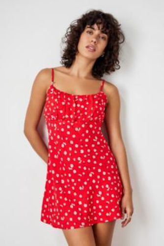Red Floral Jessie Mini Dress - Red XS at Urban Outfitters - Archive At UO - Modalova