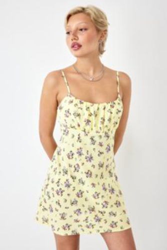 Yellow & Lilac Floral Jessie Mini Dress - Yellow M at Urban Outfitters - Archive At UO - Modalova