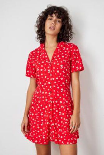 Red Ditsy Floral Tea Dress - Red 2XS at Urban Outfitters - Archive At UO - Modalova
