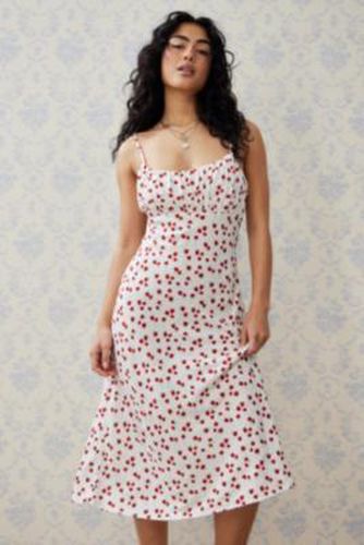 White & Red Polka Dot Jessie Midi Dress - White S at Urban Outfitters - Archive At UO - Modalova