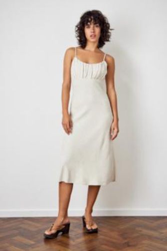 Natural Linen Jessie Midi Dress - Beige 2XS at Urban Outfitters - Archive At UO - Modalova