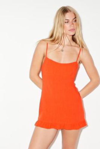 Tangerine Linen Faye Mini Dress - Red XS at Urban Outfitters - Archive At UO - Modalova