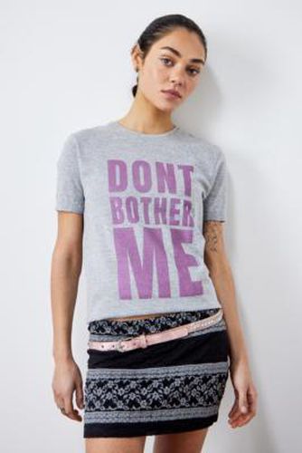 Remade From Vintage Don't Bother Me T-Shirt - Grey XS at Urban Outfitters - Urban Renewal - Modalova