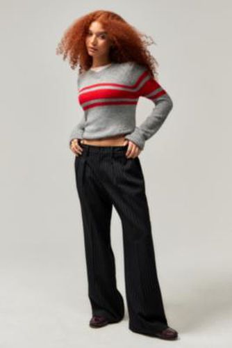 Black Pinstripe Trousers - Black 2XS Regular at Urban Outfitters - Archive At UO - Modalova