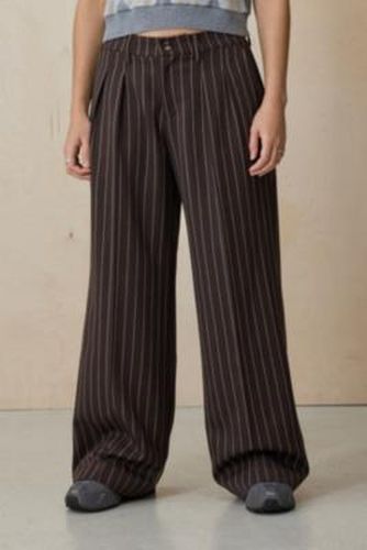 Archive At UO Pinstripe Ash Wide Leg Low Rise Trousers - S at - Urban Outfitters - Modalova