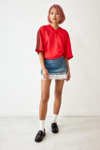 Remade From Vintage Denim & Lace Mini Skirt - XS at Urban Outfitters - Urban Renewal - Modalova