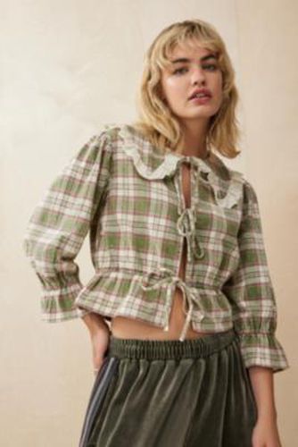 Made From Remnants Flannel Collared Blouse - XS at Urban Outfitters - Urban Renewal - Modalova