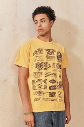 UO Yellow Heritage Labels Graphic T-Shirt - Yellow S at - Urban Outfitters - Modalova