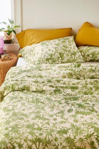 Green Daisy Duvet Set - Green Single at - Urban Outfitters - Modalova