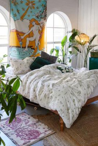 Mushroom Sketch Duvet Set - Cream Double at - Urban Outfitters - Modalova