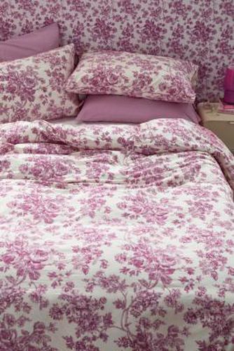 Pink Toile Duvet Set - Pink Single at - Urban Outfitters - Modalova