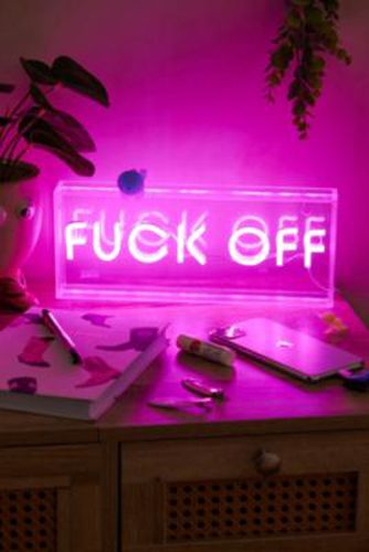 F*ck Off Neon Light - Pink ALL at - Urban Outfitters - Modalova