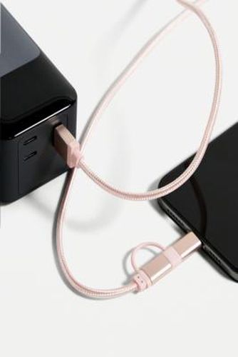 Pink Braided 2-In-1 Charging Cable - Pink ALL at - Urban Outfitters - Modalova