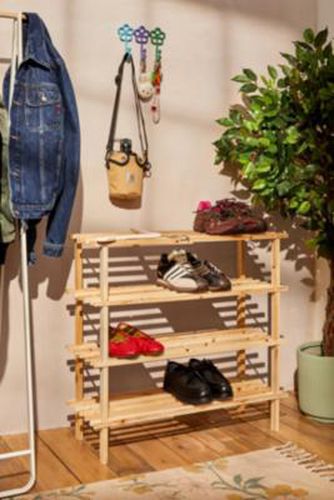 Tier Wooden Shoe Rack - Natural ALL at - Urban Outfitters - Modalova