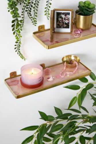 Pink Agate Large Wall Shelf - Pink 32cm x 11.4cm x 5cm at - Urban Outfitters - Modalova