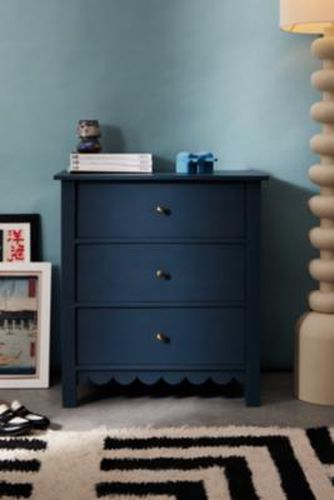 Navy Primrose 3-Drawer Dresser - Blue H: 83cm x W: 40.5cm x L: 76cm at - Urban Outfitters - Modalova