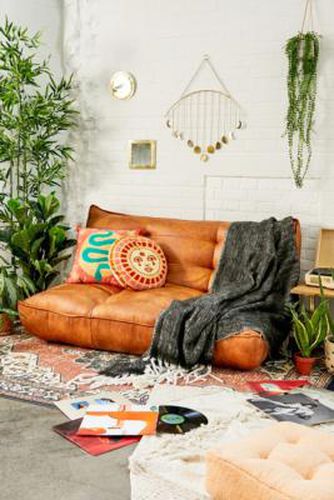 Greta Two-Seater Faux Leather Sofa Bed - 154cm x 103cm x 79cm at - Urban Outfitters - Modalova