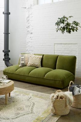 Theo Green Velvet XL Sofa Bed - Green 206cm x 100cm x 74cm at - Urban Outfitters - Modalova
