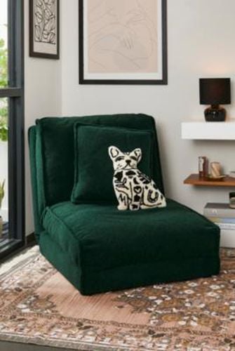 Keoni Green Boucle Single Sofa Bed - Green L: 107m x W: 78cm x H: 75 at - Urban Outfitters - Modalova