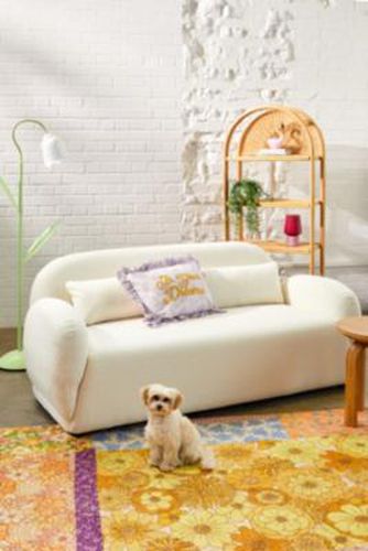 Rina Boucle Sofa - White 170cm x 68.5cm x 86cm at - Urban Outfitters - Modalova