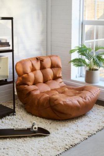 Greta Faux Leather Bean Bag - Brown 87cm x 80cm x 73cm at - Urban Outfitters - Modalova