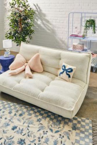 Greta Two-Seater White Boucle Sofa Bed - Cream 150cm x 106cm x 78cm at - Urban Outfitters - Modalova