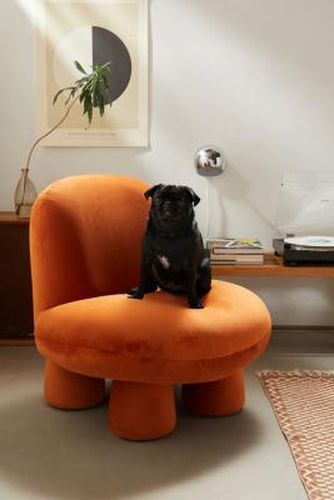 Orange Velvet Bubble Chair - Orange L: 80cm x W: 84cm x H: 80cm at - Urban Outfitters - Modalova