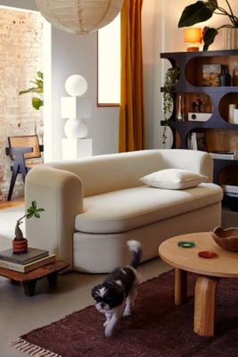 Armand Off-White Three-Seater Storage Sofa - Cream L: 216cm x W: 96cm x H: 73cm at - Urban Outfitters - Modalova