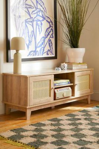 Lily Rattan Media Console - Brown L: 120cm x W: 40cm x H: 46cm at - Urban Outfitters - Modalova