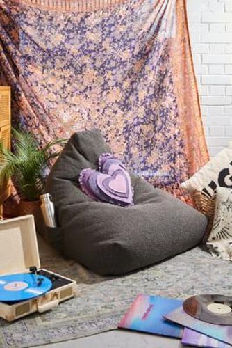 Roma Grey Boucle Bean Bag - Brown 97cm x 80cm x 78cm at - Urban Outfitters - Modalova