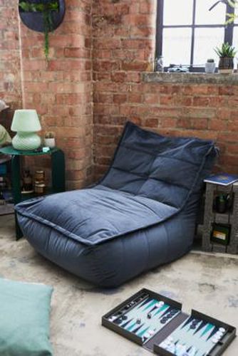 Dolce Charcoal Velvet Lounger Bean Bag - Grey ALL at Urban Outfitters - Icon - Modalova