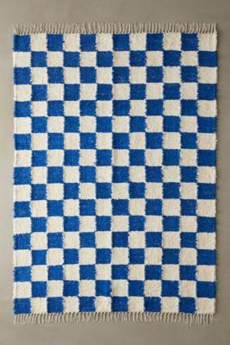 Teppich Mit Schachbrettmuster In Blau, 5 X 7 - Urban Outfitters - Modalova