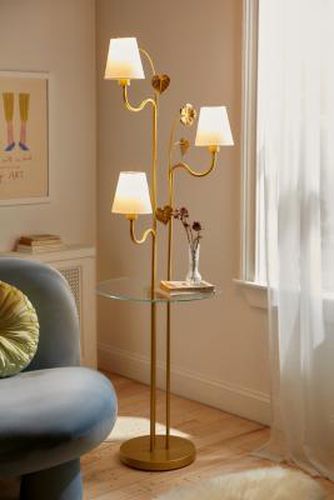 Louisa Side Table Floor Lamp - Bronze Dia: 30.5cm x H: 166.4cm at - Urban Outfitters - Modalova