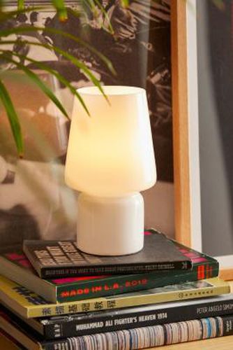 White Little Glass Battery Lamp - White Dia: 12.5cm x H: 21cm at - Urban Outfitters - Modalova