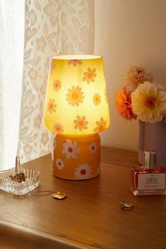 Ditsy Floral Little Glass Lamp - Yellow Dia: 12.5cm x H: 21cm at - Urban Outfitters - Modalova